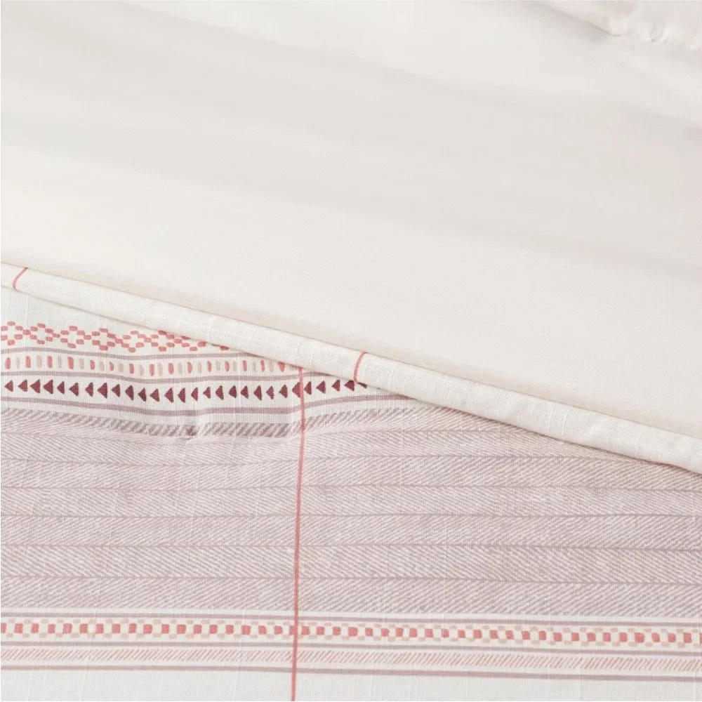 THRESHOLD NWT 8pc stripe boho comforter set -king